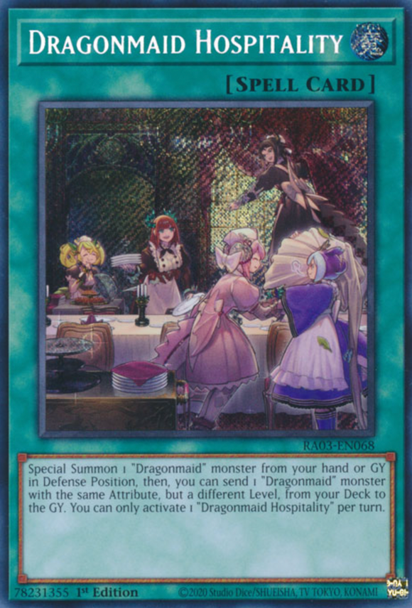 Dragonmaid Hospitality - RA03-EN068 - Secret Rare 1st Edition