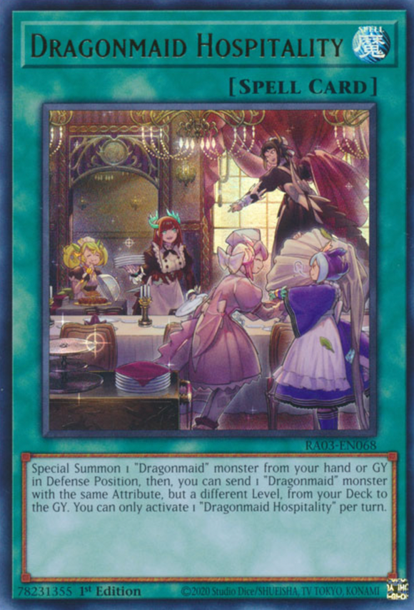 Dragonmaid Hospitality - RA03-EN068 - Ultra Rare 1st Edition