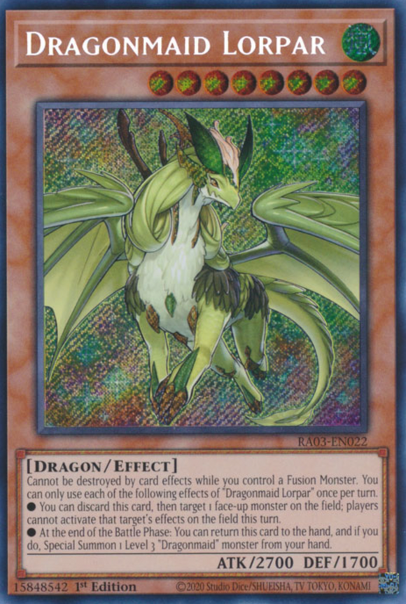 Dragonmaid Lorpar - RA03-EN022 - Secret Rare 1st Edition
