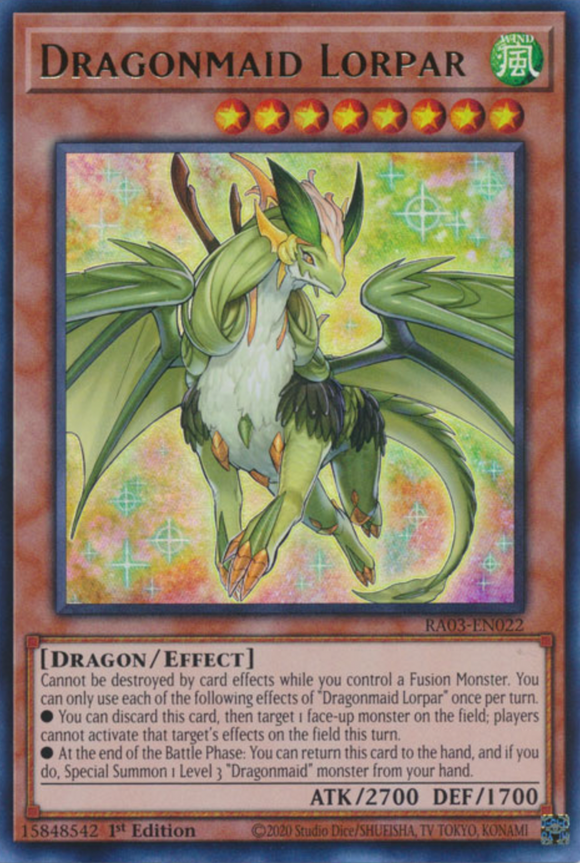 Dragonmaid Lorpar - RA03-EN022 - Ultra Rare 1st Edition