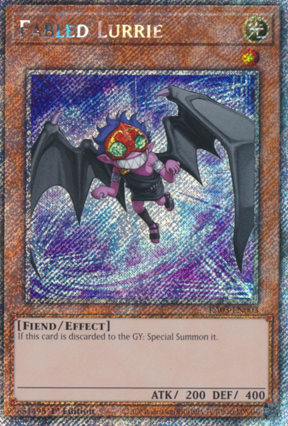 Fabled Lurrie - RA03-EN003 - Platinum Secret Rare 1st Edition