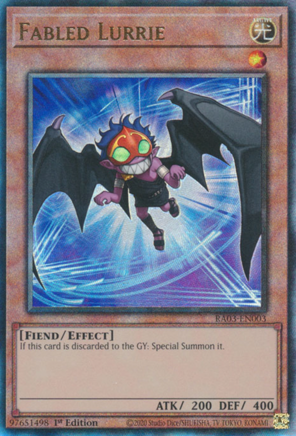 Fabled Lurrie - RA03-EN003 - Ultimate Rare 1st Edition