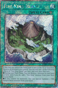 Fire King Island - RA03-EN059 - Platinum Secret Rare 1st Edition