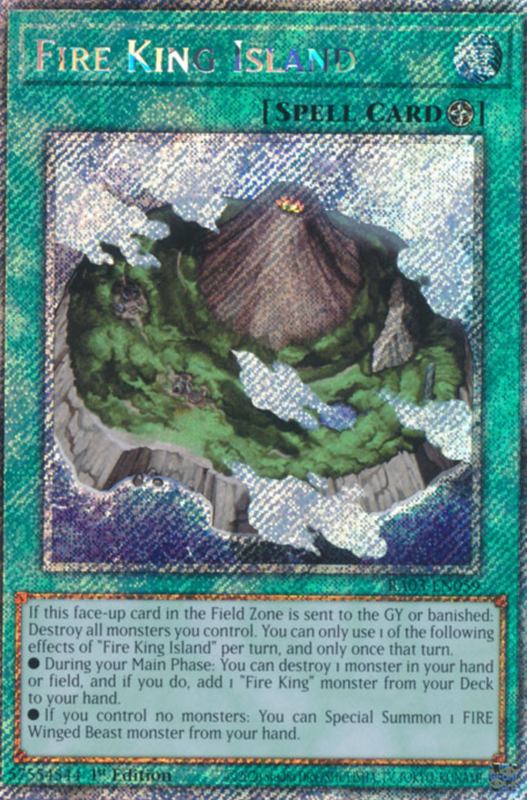 Fire King Island - RA03-EN059 - Platinum Secret Rare 1st Edition