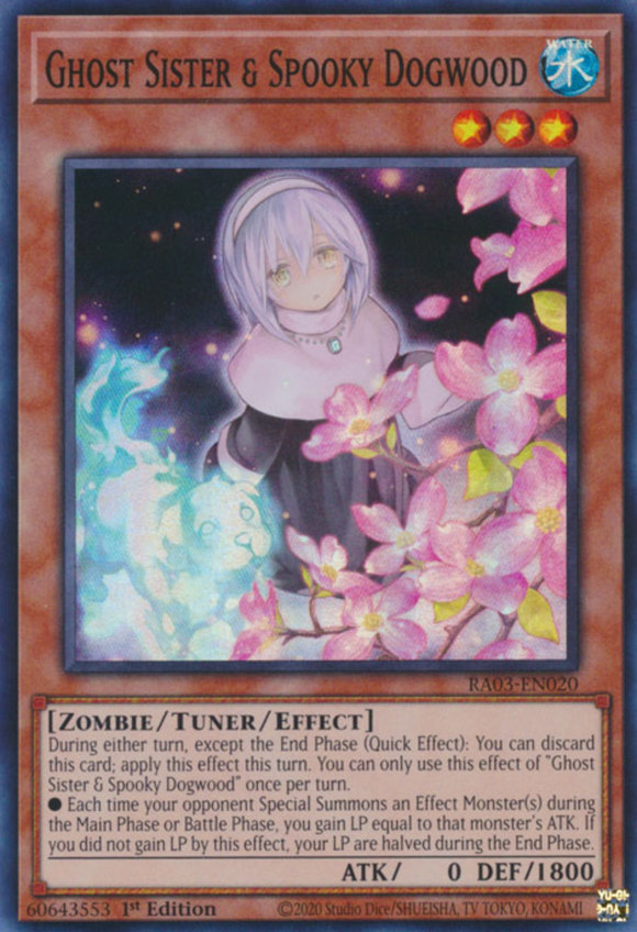 Ghost Sister & Spooky Dogwood (Alt. Art) - RA03-EN020 - Super Rare 1st Edition