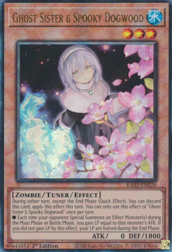 Ghost Sister & Spooky Dogwood (Alt. Art) - RA03-EN020 - Ultimate Rare 1st Edition