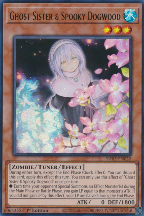 Ghost Sister & Spooky Dogwood (Alt. Art) - RA03-EN020 - Ultra Rare 1st Edition