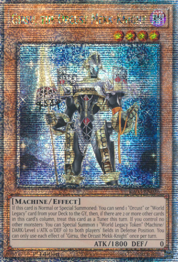 Girsu, the Orcust Mekk-Knight - RA03-EN026 - Quarter Century Rare 1st Edition