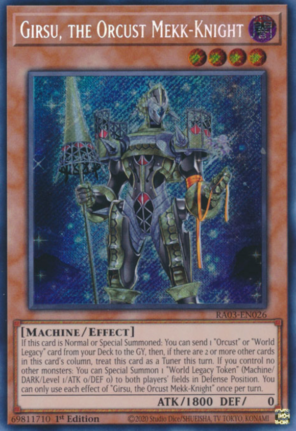 Girsu, the Orcust Mekk-Knight - RA03-EN026 - Secret Rare 1st Edition