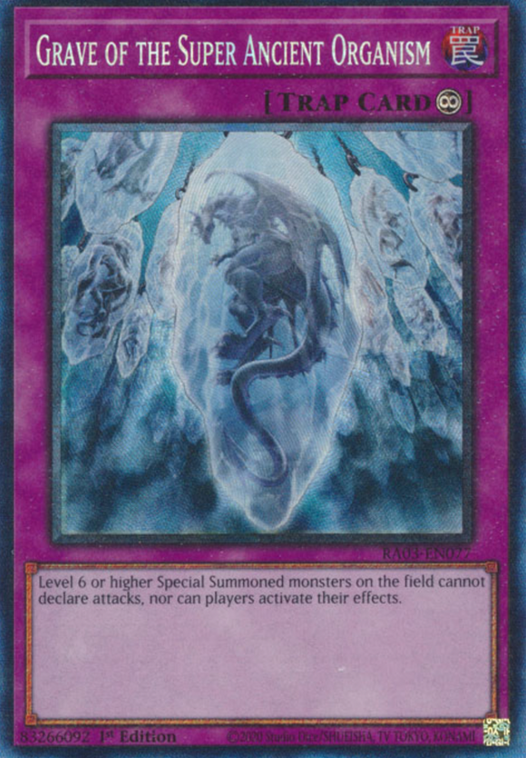 Grave of the Super Ancient Organism - RA03-EN077 - Collector's Rare 1st Edition