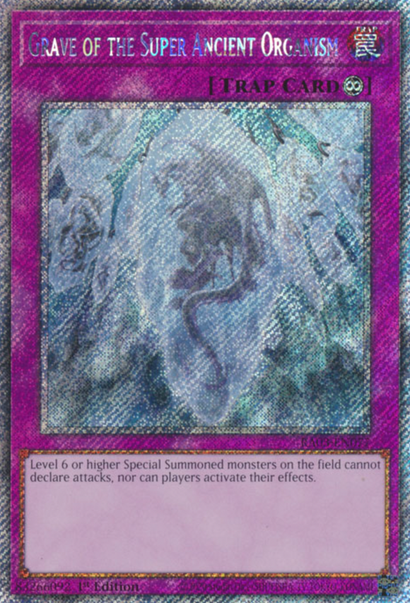 Grave of the Super Ancient Organism - RA03-EN077 - Platinum Secret Rare 1st Edition