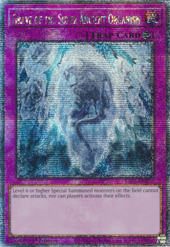 Grave of the Super Ancient Organism - RA03-EN077 - Quarter Century Rare 1st Edition