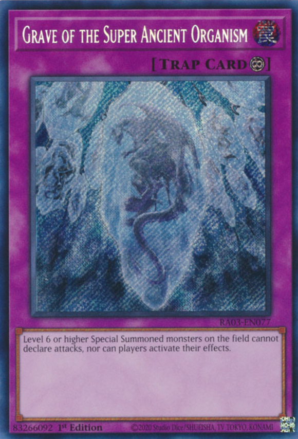 Grave of the Super Ancient Organism - RA03-EN077 - Secret Rare 1st Edition