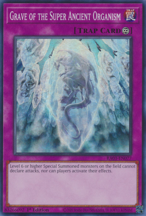 Grave of the Super Ancient Organism - RA03-EN077 - Super Rare 1st Edition