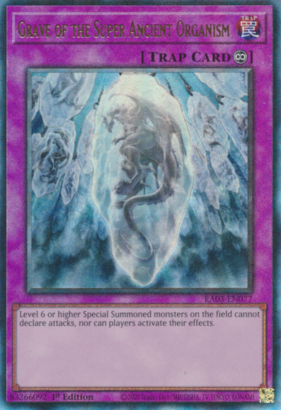 Grave of the Super Ancient Organism - RA03-EN077 - Ultimate Rare 1st Edition