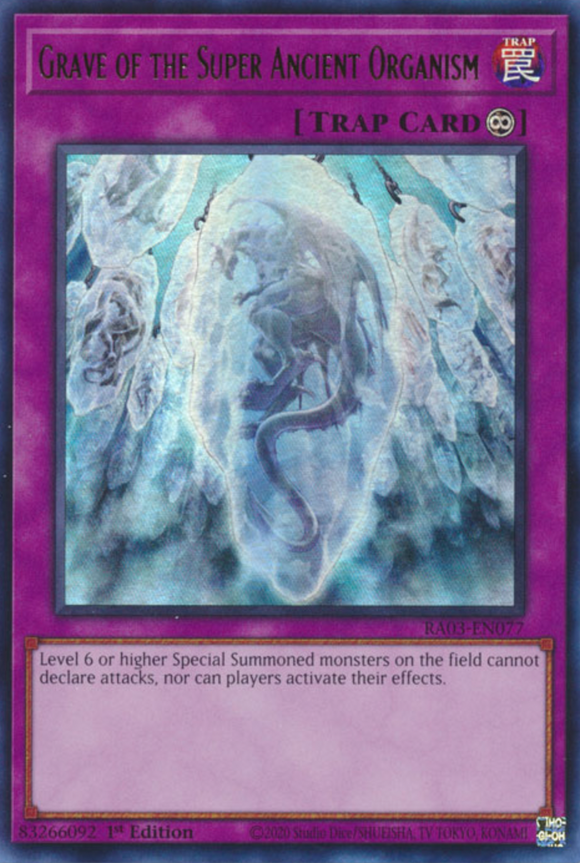 Grave of the Super Ancient Organism - RA03-EN077 - Ultra Rare 1st Edition