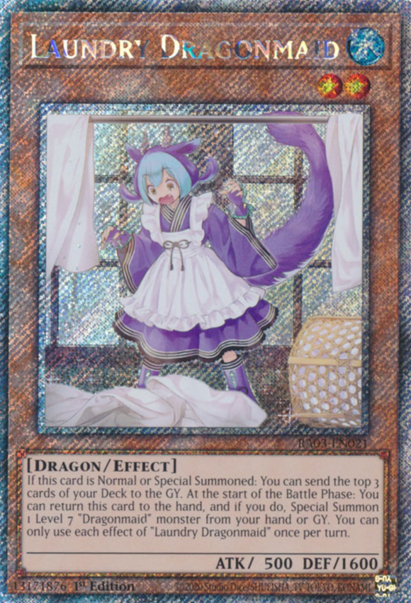Laundry Dragonmaid - RA03-EN021 - Platinum Secret Rare 1st Edition