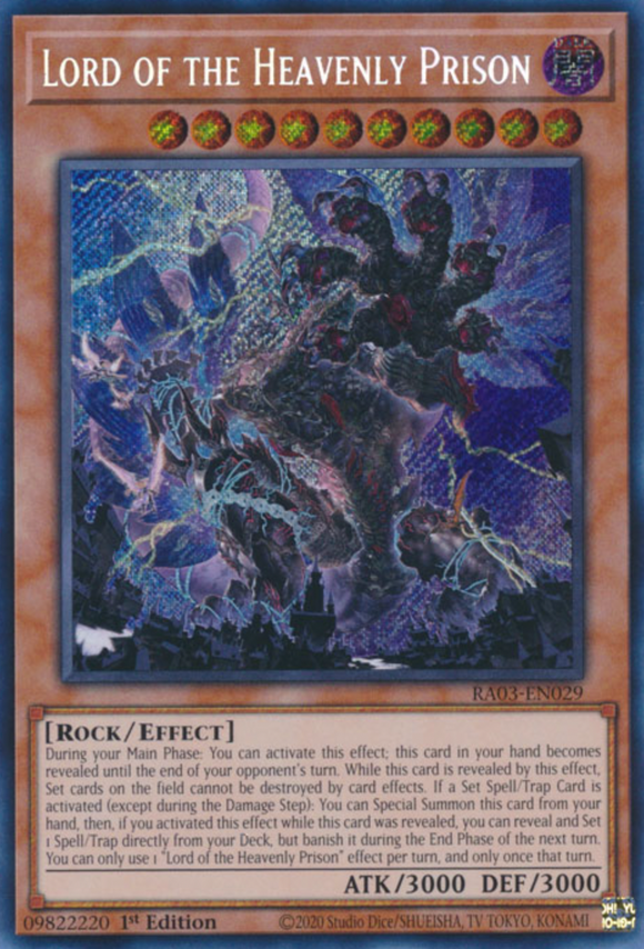 Lord of the Heavenly Prison - RA03-EN029 - Secret Rare 1st Edition