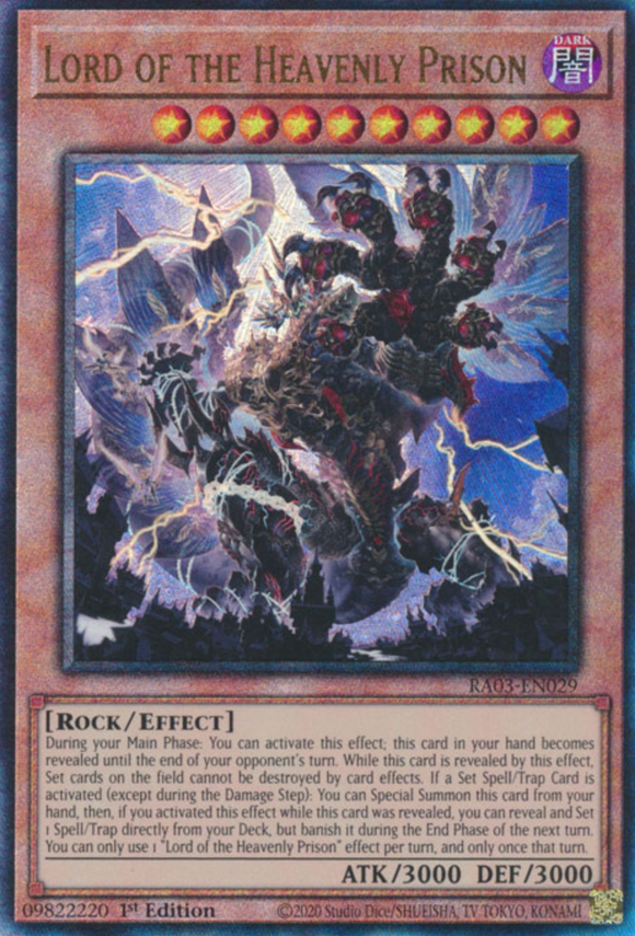 Lord of the Heavenly Prison - RA03-EN029 - Ultimate Rare 1st Edition