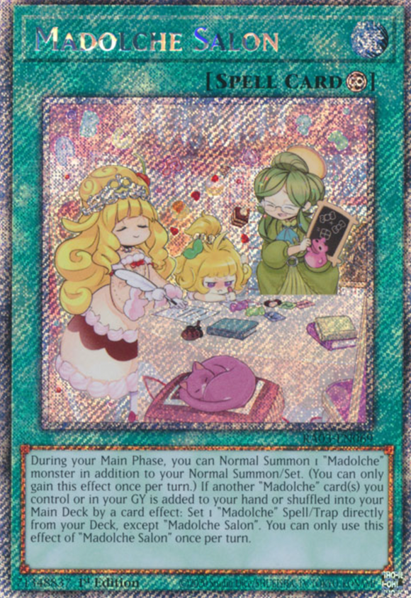 Madolche Salon - RA03-EN069 - Platinum Secret Rare 1st Edition