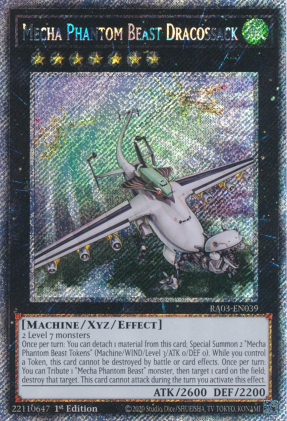 Mecha Phantom Beast Dracossack - RA03-EN039 - Platinum Secret Rare 1st Edition