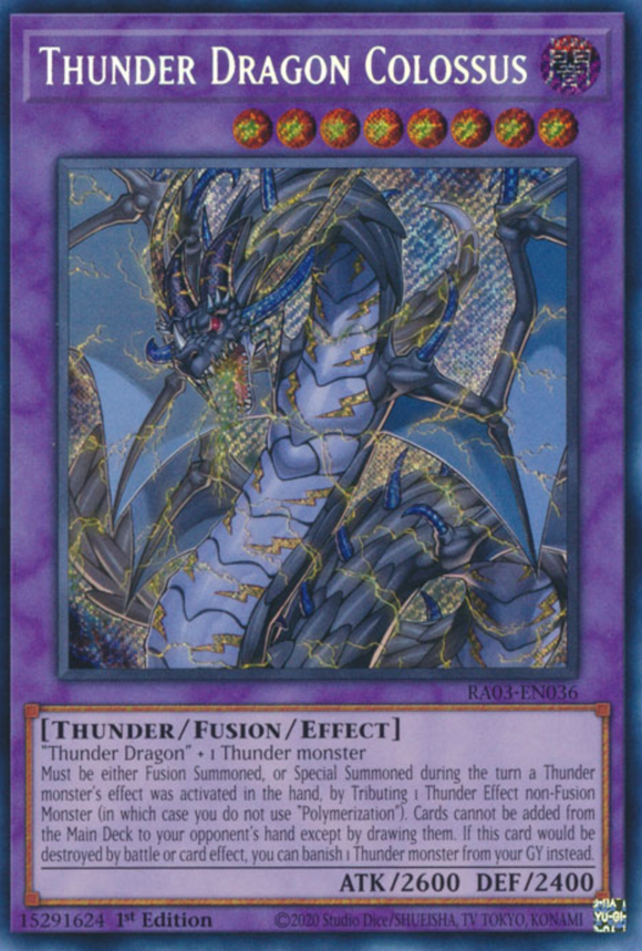 Thunder Dragon Colossus - RA03-EN036 - Secret Rare 1st Edition