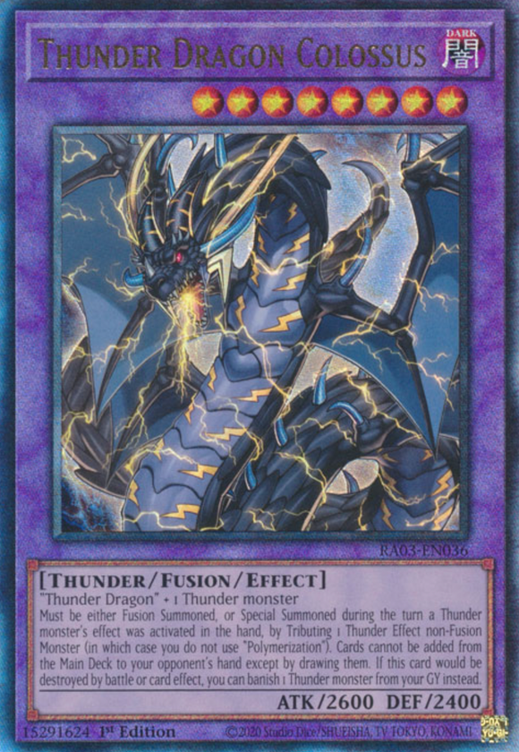 Thunder Dragon Colossus - RA03-EN036 - Ultimate Rare 1st Edition