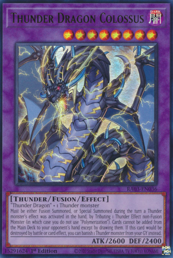 Thunder Dragon Colossus - RA03-EN036 - Ultra Rare 1st Edition