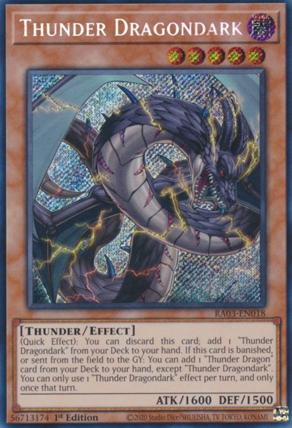 Thunder Dragondark - RA03-EN018 - Secret Rare 1st Edition
