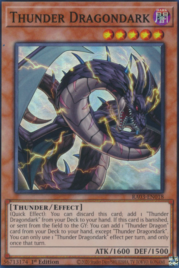 Thunder Dragondark - RA03-EN018 - Super Rare 1st Edition