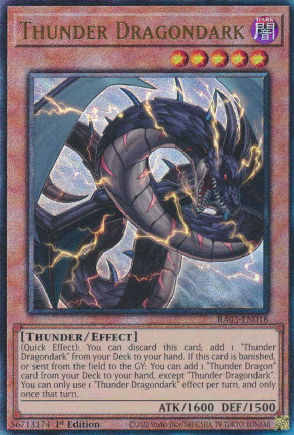 Thunder Dragondark - RA03-EN018 - Ultimate Rare 1st Edition