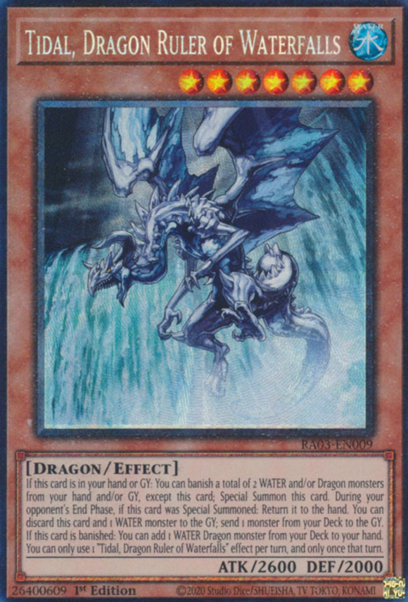 Tidal, Dragon Ruler of Waterfalls - RA03-EN009 - Collector's Rare 1st Edition