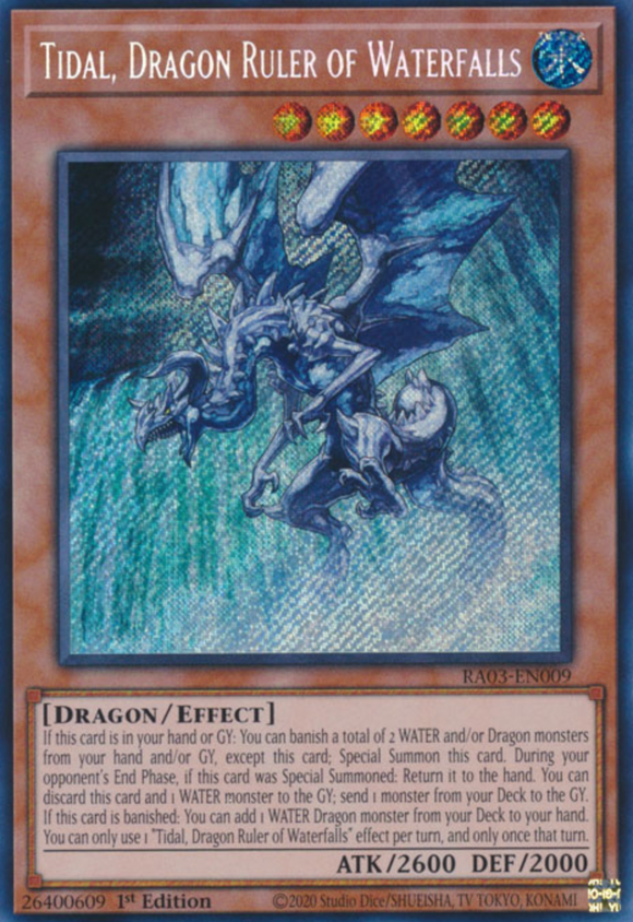Tidal, Dragon Ruler of Waterfalls - RA03-EN009 - Secret Rare 1st Edition