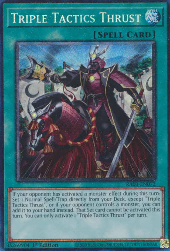 Triple Tactics Thrust - RA03-EN072 - Collector's Rare 1st Edition