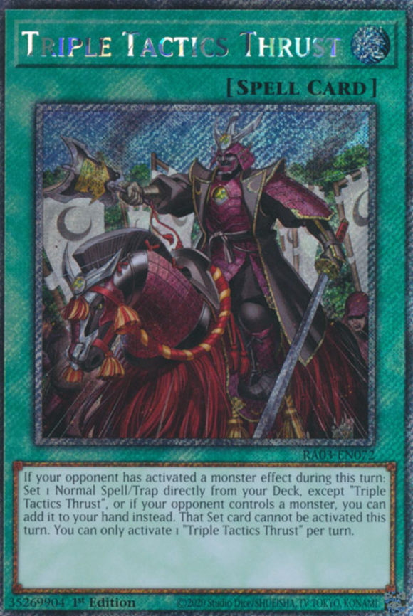 Triple Tactics Thrust - RA03-EN072 - Platinum Secret Rare 1st Edition