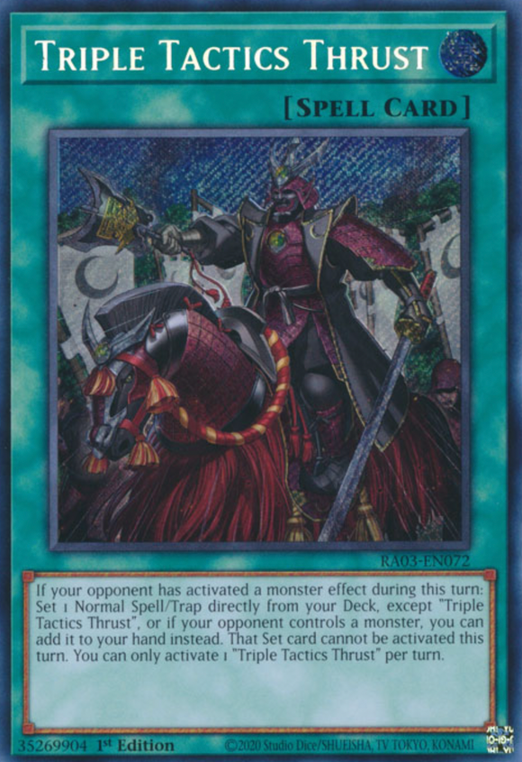 Triple Tactics Thrust - RA03-EN072 - Secret Rare 1st Edition