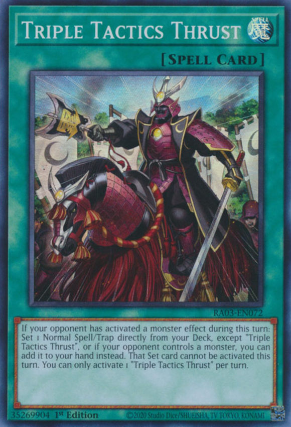 Triple Tactics Thrust - RA03-EN072 - Super Rare 1st Edition