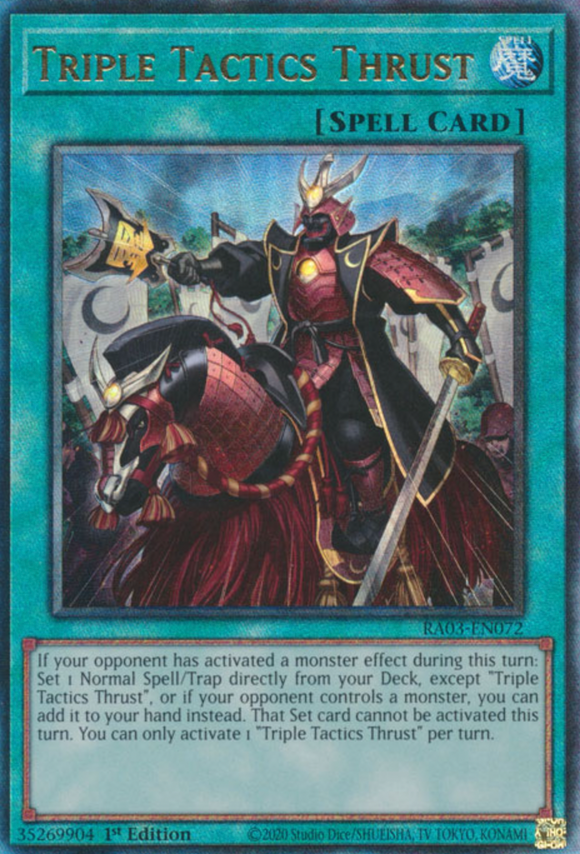 Triple Tactics Thrust - RA03-EN072 - Ultimate Rare 1st Edition