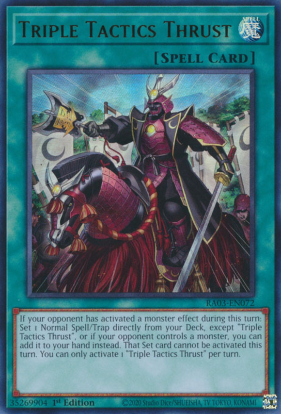 Triple Tactics Thrust - RA03-EN072 - Ultra Rare 1st Edition