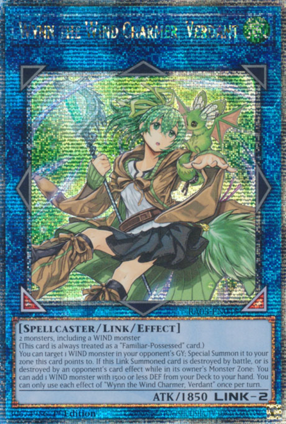 Wynn the Wind Charmer, Verdant - RA03-EN045 - Quarter Century Rare 1st Edition