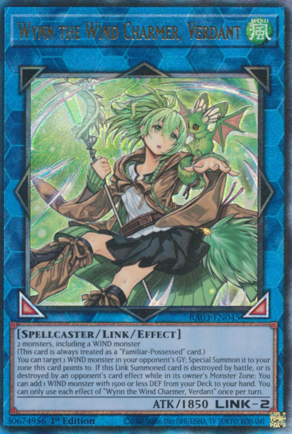 Wynn the Wind Charmer, Verdant - RA03-EN045 - Ultimate Rare 1st Edition