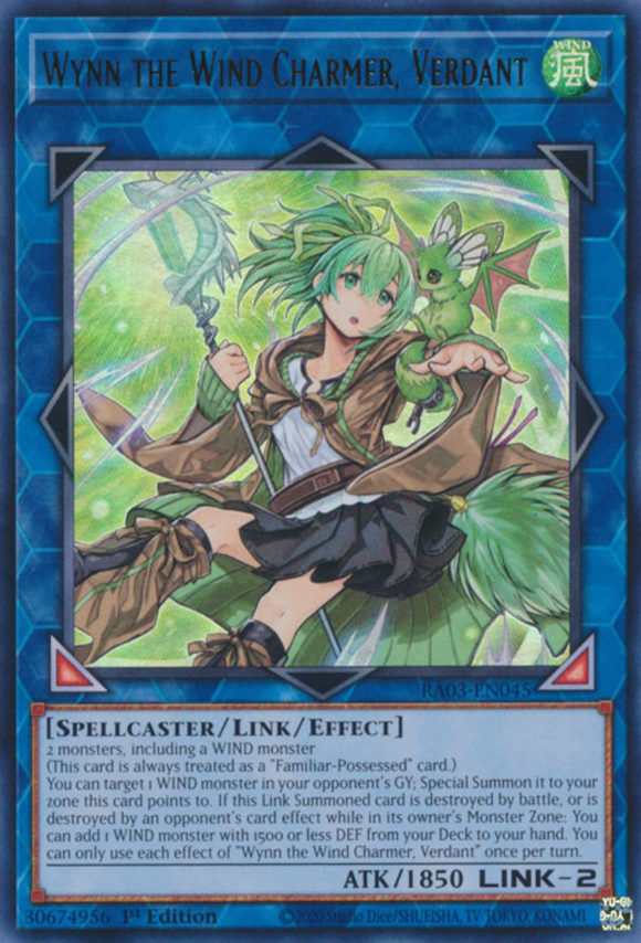Wynn the Wind Charmer, Verdant - RA03-EN045 - Ultra Rare 1st Edition
