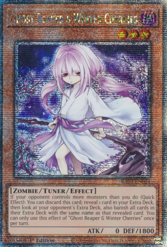 Ghost Reaper & Winter Cherries (Alt. Art) - RA03-EN014 - Quarter Century Rare 1st Edition