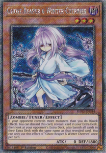 Ghost Reaper & Winter Cherries (Alt. Art) - RA03-EN014 - Platinum Secret Rare 1st Edition