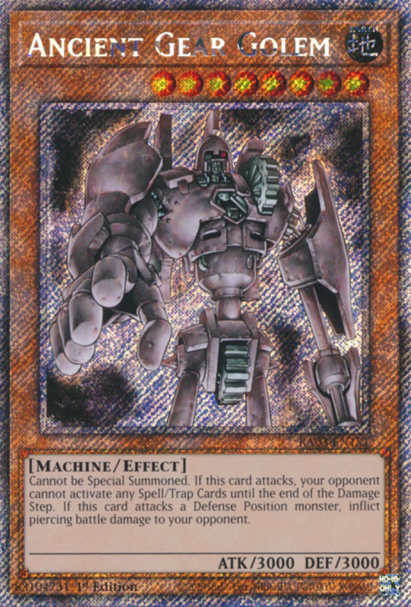 Ancient Gear Golem - RA03-EN151 - Platinum Secret Rare 1st Edition