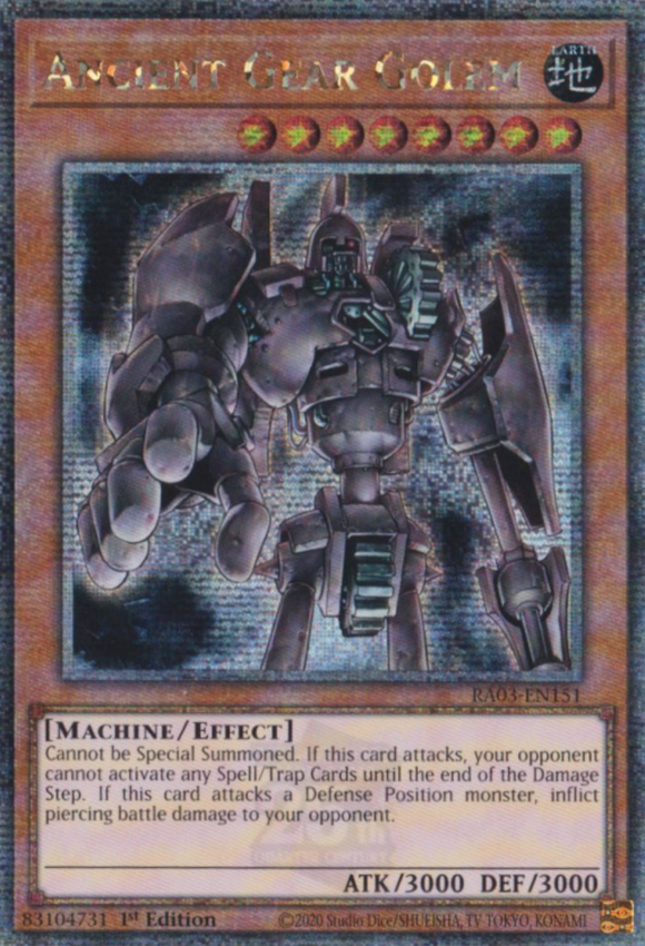 Ancient Gear Golem - RA03-EN151 - Quarter Century Rare 1st Edition