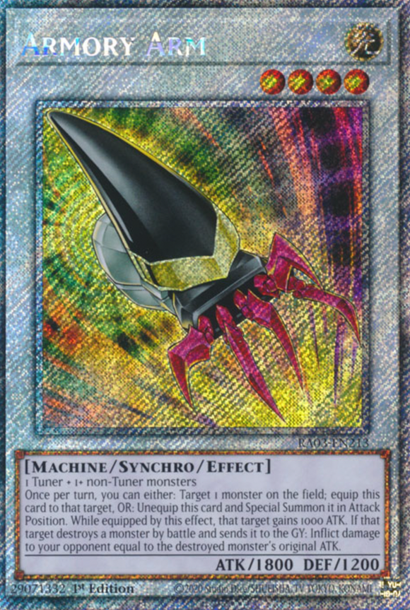 Armory Arm - RA03-EN213 - Platinum Secret Rare 1st Edition