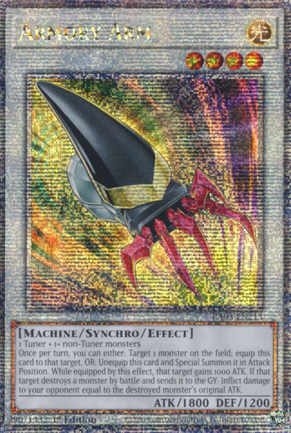 Armory Arm - RA03-EN213 - Quarter Century Rare 1st Edition