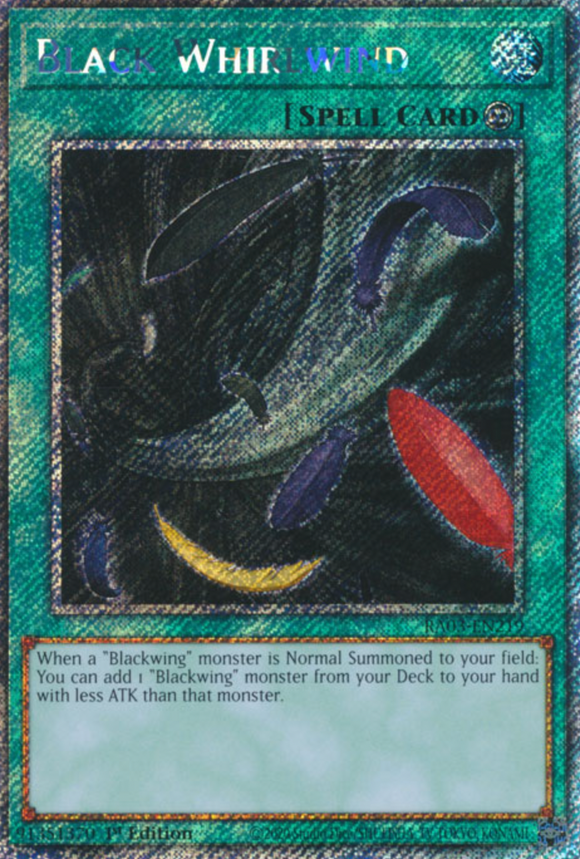 Black Whirlwind - RA03-EN219 - Platinum Secret Rare 1st Edition