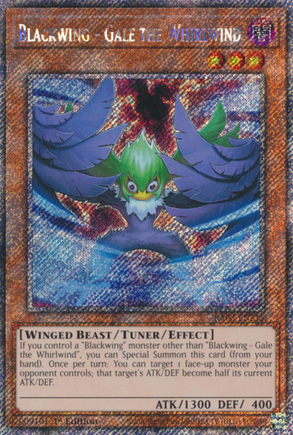 Blackwing - Gale the Whirlwind - RA03-EN215 - Platinum Secret Rare 1st Edition